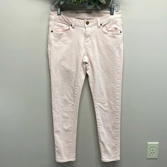 Michael Kors Skinny Jeans Denim Light Pink 2 - Picture 1 of 16